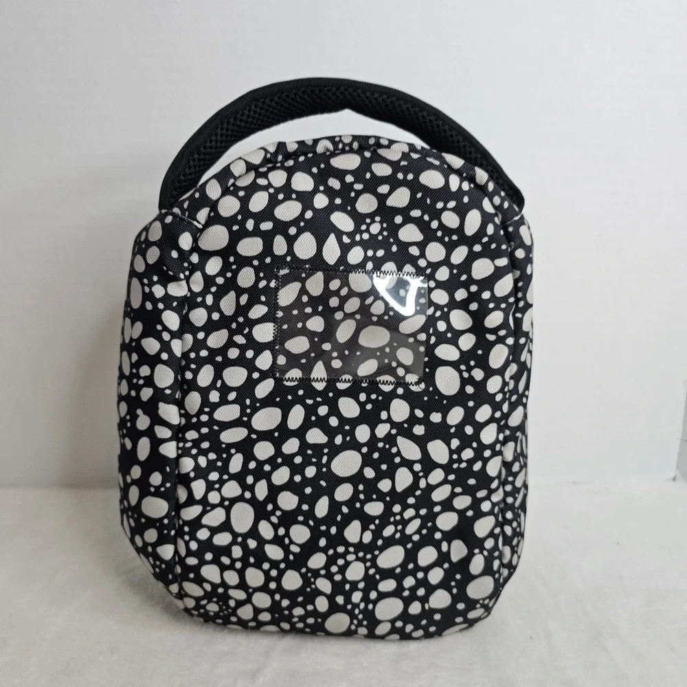 Nike Insulated Lunch Bag 6L 11x8x5 Nike Logo Blk/Wht w ID Insert UNISEX. EUC